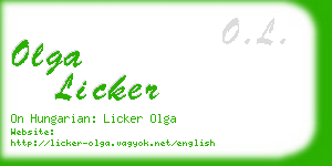 olga licker business card